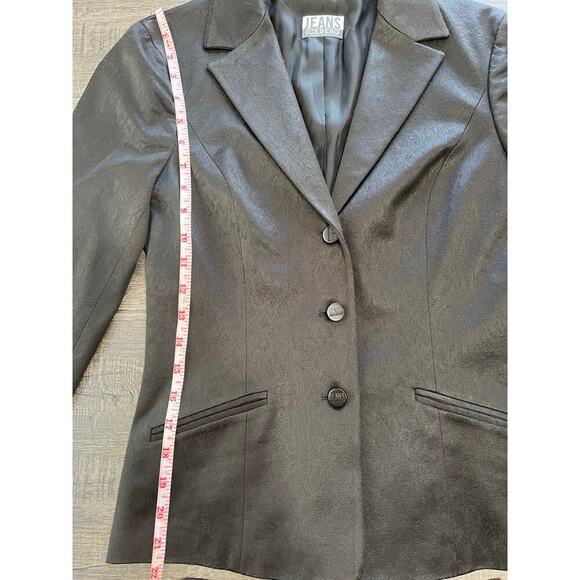Vintage Jeans Iceberg Women's Blazer (Size 42) and Skirt (Size 40) Suit, Black. - Picture 3 of 11